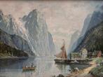 Carl Theodor Schmitz (XIX-XX) - Fjordlandschaft mit, Antiek en Kunst, Kunst | Schilderijen | Klassiek