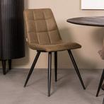 LABEL51 Eetkamerstoel Bistro - Moss - Micro Suede - Black, Huis en Inrichting, Stoelen, Ophalen of Verzenden, Nieuw