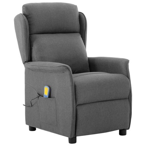 vidaXL Massagestoel stof lichtgrijs, Sport en Fitness, Massageproducten, Nieuw, Verzenden