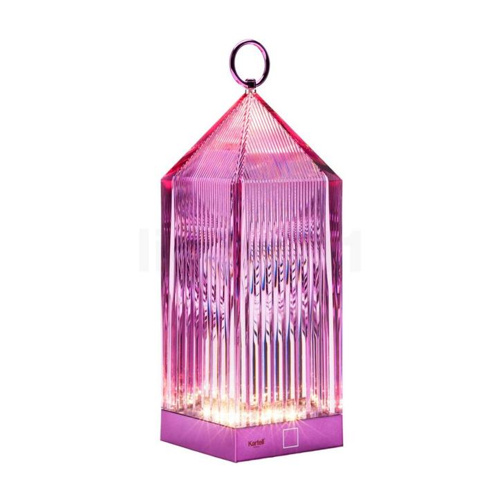Kartell Lantern LED, roze , uitloopartikelen (Tafellampen), Tuin en Terras, Buitenverlichting, Nieuw, Verzenden