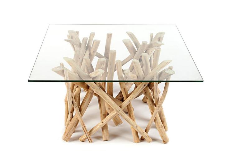 Salontafel DRIFTWOOD 60cm rek zonder glasplaat - 19806-1, Huis en Inrichting, Tafels | Salontafels, Ophalen of Verzenden
