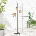 TRUUSK Solar Staande Lamp Rattan Solarlampen Met Lichtsensor, Verzenden, Nieuw
