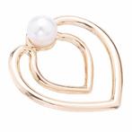 Fako Bijoux® - Sjaalklem - Hart Met Parel - 40x40mm -, Verzenden, Nieuw