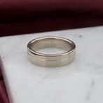 18 Krt. Witgouden (trouw)ring (trouwring, herenring), Gebruikt, Overige kleuren, 19 tot 20, Heer