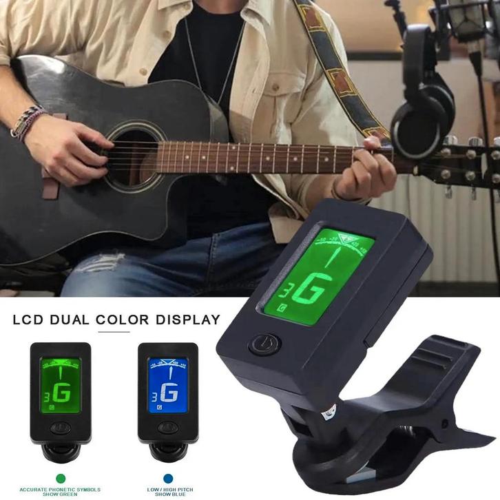 Professional Clip-On 360 Degree Acoustic Guitar Tuner LCD Sc, Muziek en Instrumenten, Kabels en Stekkers, Nieuw, Verzenden