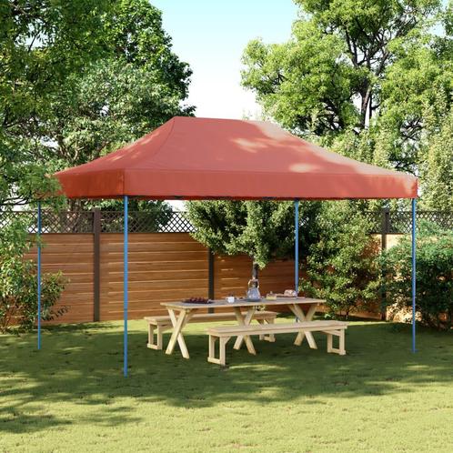 vidaXL Partytent inklapbaar pop-up 440x292x315 cm terracotta, Tuin en Terras, Partytenten, Nieuw, Verzenden