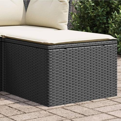 vidaXL Tuinkruk met kussen 55x55x37 cm poly rattan zwart, Tuin en Terras, Tuinsets en Loungesets, Nieuw, Rotan, Verzenden