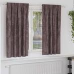 vidaXL Velvet Gordijnen met gordijnen 2 pcs Bruin 175 x 140, Verzenden, Nieuw, Bruin
