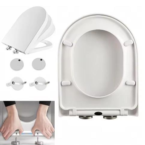 Antibacteriële D-Vorm Toiletbril met Soft-Close, Huis en Inrichting, Badkamer | Badkamermeubels, Nieuw, Verzenden