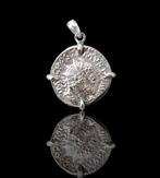 Oud-Romeins, Keizerrijk Zilver Munthanger - Gallisch Keizer., Sieraden, Tassen en Uiterlijk, Antieke sieraden
