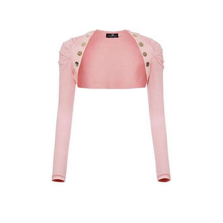 Elisabetta Franchi • kort roze vestje • XS (IT40), Kleding | Dames, Tops, Roze, Nieuw, Maat 34 (XS) of kleiner, Verzenden
