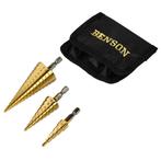 Benson 3-delige stappenboor set - HSS titanium - 4-32 mm..., Ophalen of Verzenden, Nieuw, Boor- en Schroefmachine
