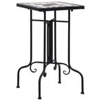 vidaXL Bijzettafel mozaïek keramiek zwart en wit, Tuin en Terras, Overige Tuin en Terras, Verzenden, Nieuw