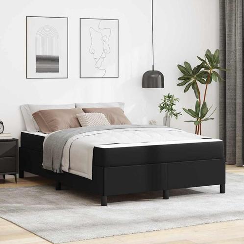vidaXL Bedframe met matras met matras Zwart 160 x 200 cm, Huis en Inrichting, Slaapkamer | Bedden, Zwart, Nieuw, Overige materialen