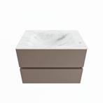 MONDIAZ VICA-DLUX 70cm badmeubel onderkast Smoke 2 lades., Ophalen of Verzenden, Nieuw, Bad