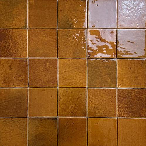 Wandtegel menorca roest bruin vintage craquele 10x10, Doe-het-zelf en Verbouw, Tegels, Wandtegels, Nieuw, 10 m² of meer, Keramiek