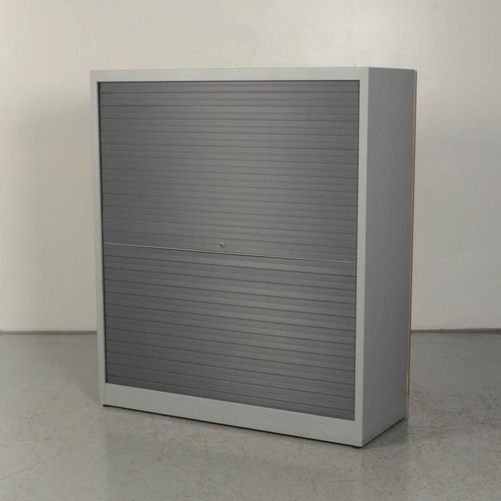 Roldeurkast Kinnarps - Aluminium - 138 x 120 x cm - Incl. 2, Huis en Inrichting, Kasten | Roldeurkasten en Archiefkasten, Ophalen of Verzenden