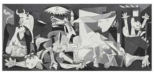 Kunstdruk Pablo Picasso - Guernica 100x50cm, Huis en Inrichting, Woonaccessoires | Schilderijen, Tekeningen en Foto's, Nieuw, Verzenden
