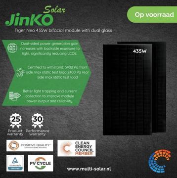Jinko 440 Full Black - Aiko Bifacial-Glass Glass 435