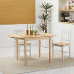TRUUSK Opvouwbare Houten Eettafel - Drop-Leaf Design - Gesch, Huis en Inrichting, Tafels | Eettafels, Verzenden, Nieuw