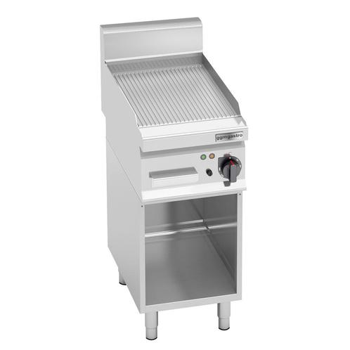 GGM Gastro | Elektrische bakplaat - 4 kW - Gegroefd - incl., Witgoed en Apparatuur, Grillplaten, Nieuw, Verzenden