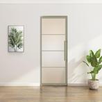 Stalen Taatsdeur - Kiezelgrijs - 4 Vlaks - Mat glas, Doe-het-zelf en Verbouw, Deuren en Horren, Minder dan 80 cm, Overige typen