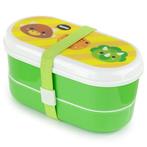 Bento Luchbox Ovaal met elastiek - Dinosaurussen NIEUW, Ophalen of Verzenden, Nieuw