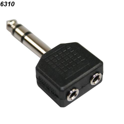 Benson Hoofdtelefoon verloopplug - 6.3 mm naar 2 x 3.2 mm..., Audio, Tv en Foto, Audiokabels en Televisiekabels, Nieuw, Ophalen of Verzenden