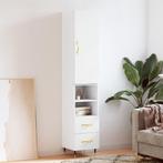 vidaXL Hoge kast 34,5x34x180 cm bewerkt hout wit, Huis en Inrichting, Kasten | Dressoirs, Nieuw, Verzenden