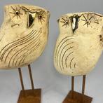 Ewa Budzowska - NO RESERVE- 2 BIG OWL- (with 24carat gold)