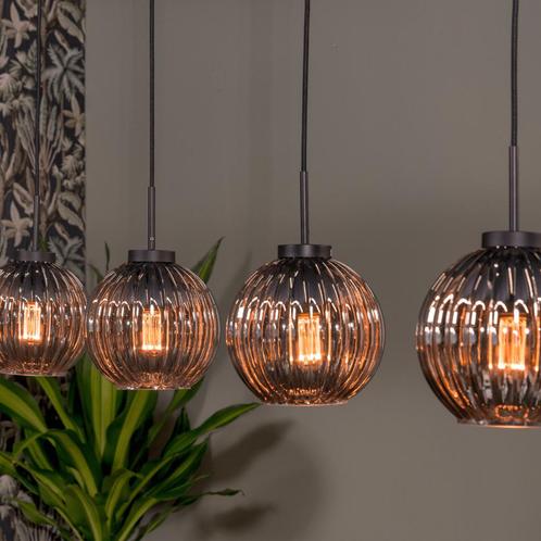 Jillie hanglamp smoke glas 4L - OUTLET A, Huis en Inrichting, Stoelen, Grijs, Nieuw, Ophalen of Verzenden