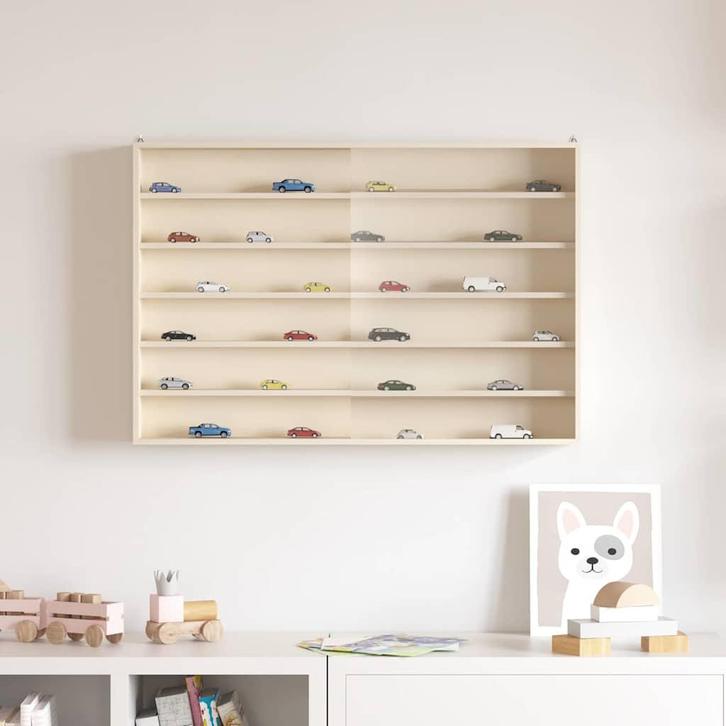 vidaXL Houten verzameldisplaycase Bruin 80 x 8.5 x 54 cm, Huis en Inrichting, Woonaccessoires | Wandplanken en Boekenplanken, Nieuw