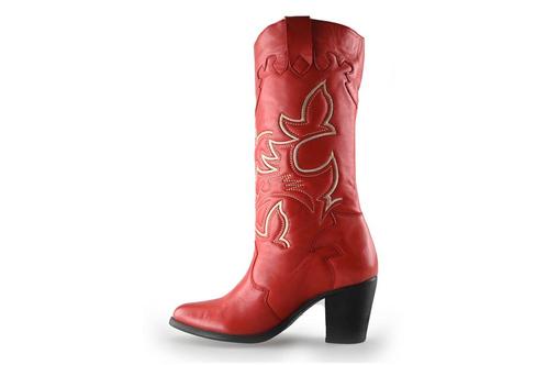 Lazamani Cowboy laarzen in maat 37 Rood | 10% extra korting, Kleding | Dames, Schoenen, Rood, Zo goed als nieuw, Verzenden