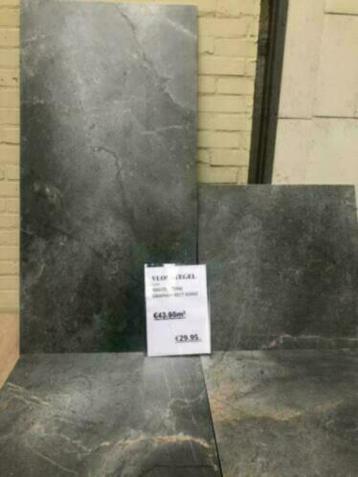 Restpartijen!  !! Masterstone graphite 60x60=€ 37.50m2 INCL beschikbaar voor biedingen