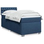 vidaXL Boxspring met matras stof blauw 80x200 cm, Eenpersoons, Nieuw, 80 cm, 200 cm