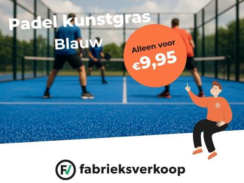 Padelkunstgras blauw  direct leverbaar v.a. €9,95 Op=Op, Tuin en Terras, Gras en Kunstgras, 20 m² of meer, Kunstgras, Nieuw, Ophalen