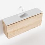 MONDIAZ OLAN 120cm toiletmeubel washed_oak. LEX wastafel, Ophalen of Verzenden, Nieuw, Bad