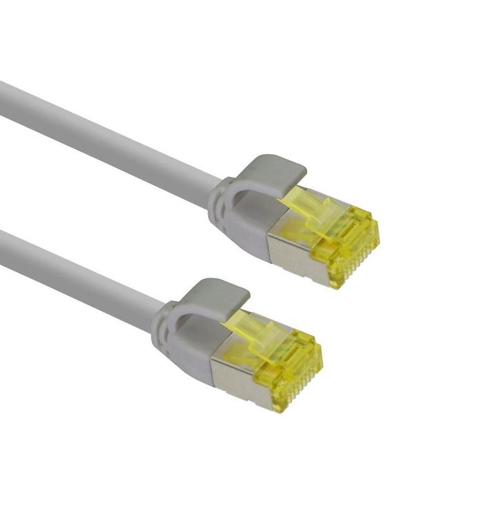 Ultra slim Patchkabel S/FTP Cat 6A grijs 2  M, Computers en Software, Pc- en Netwerkkabels, Nieuw, Ophalen of Verzenden
