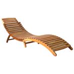 vidaXL Ligbed massief acaciahout bruin, Tuin en Terras, Verzenden, Nieuw