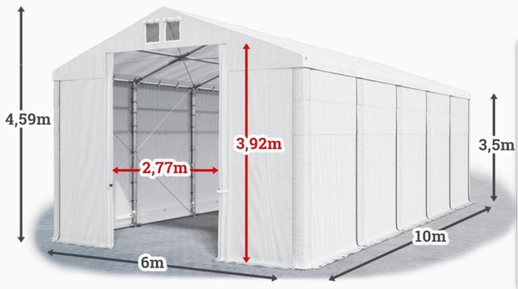 Opslagtent Wikinger Premium 6 x 10 x 4,6 mtr (PVC Partytent), Tuin en Terras, Partytenten, Partytent, Nieuw, 2 meter of meer, Verzenden