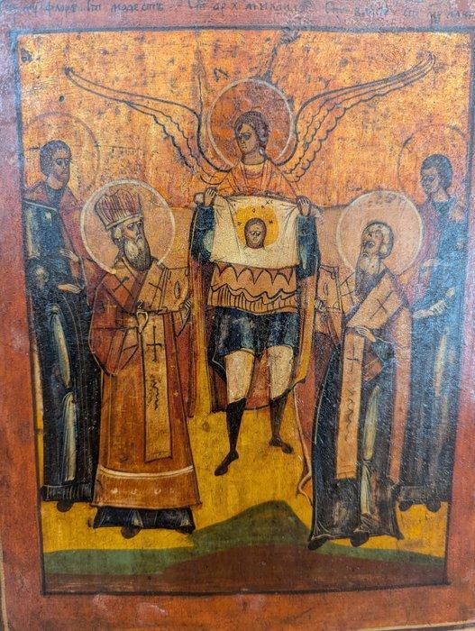 Icoon - Aartsengel Michaël - Hout, Antiek en Kunst, Kunst | Niet-Westerse kunst