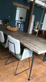 robuuste eettafel industriële tafel stoere tafels op maat, 200 cm of meer, 50 tot 100 cm, Nieuw, Industrieel robuust landelijk design