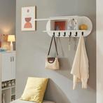 Wandkapstok Vilkön 30x80x16 cm wit en zwart [en.casa], Huis en Inrichting, Verzenden, Nieuw