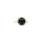 Gouden ring met saffier en diamant 14 krt, Sieraden, Tassen en Uiterlijk, Ringen, Nieuw, Ophalen of Verzenden