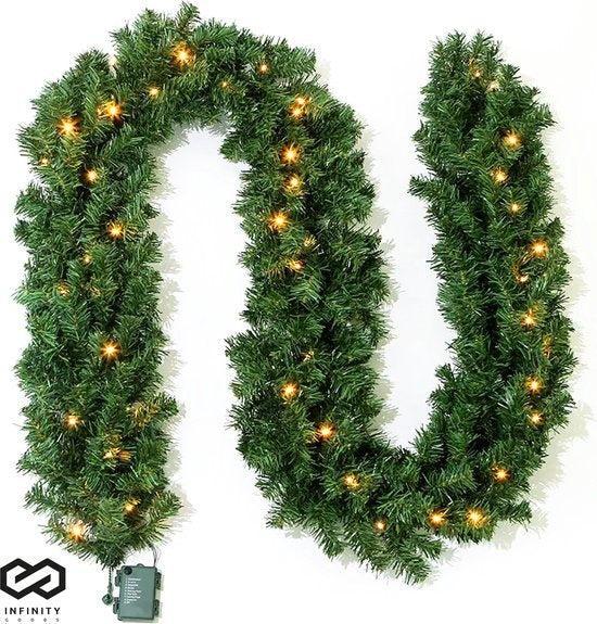 2dekans | Infinity Goods Guirlande Met verlichting - Timer -, Diversen, Kerst, Zo goed als nieuw, Ophalen of Verzenden