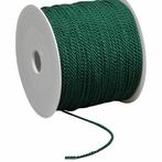 Labelkoord / Folderkoord Gedraaid Textiel - Donkergroen....