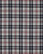 Polyester/Katoen Brushed Ruit Blauw/Rood, Nieuw, Blauw