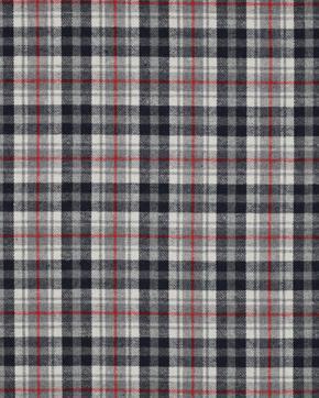 Polyester/Katoen Brushed Ruit Blauw/Rood, Hobby en Vrije tijd, Stoffen en Lappen, Blauw, Nieuw