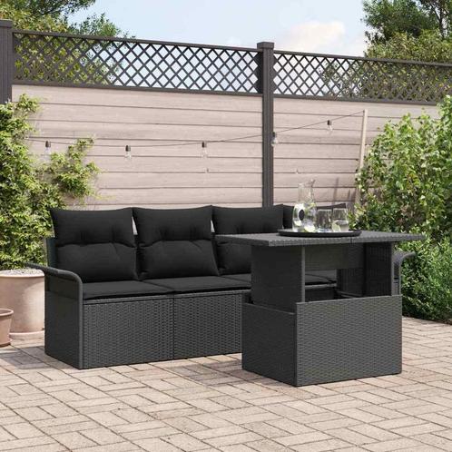 vidaXL 5-delige loungeset voor in de tuin met kussens -, Tuin en Terras, Tuinsets en Loungesets, Loungeset, Nieuw, Rotan, Verzenden