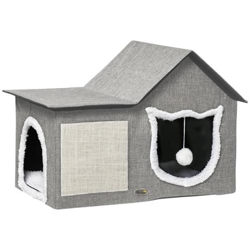 TRUUSK Kattenhol Met Kraboppervlak En Dubbele Deuren, Knuffe, Dieren en Toebehoren, Katten-accessoires, Nieuw, Verzenden